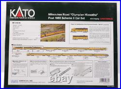 N Scale Kato 106-089 Milwaukee Road 1955 Olympian Hiawatha 9-Car Passenger Set