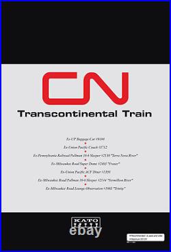 N Scale Kato 106-102 Canadian National Transcontinental 7-Passenger Cars Set NIB