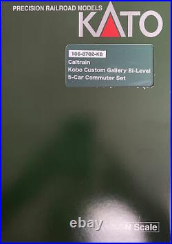 N Scale Kato Kobo Custom Gallery Bi-Level 5 Car Commuter Set Caltrain Passenger