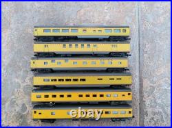 N scale Mixed Union Pacific smooth-sided lightweight passenger 6 car set used