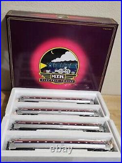 New Genuine Mth 20-6519 O Gauge Amtrak Amfleet 4-car Passenger Train Set