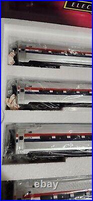 New Genuine Mth 20-6519 O Gauge Amtrak Amfleet 4-car Passenger Train Set