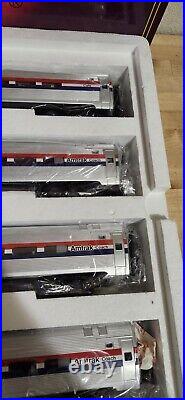 New Genuine Mth 20-6519 O Gauge Amtrak Amfleet 4-car Passenger Train Set