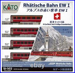 New Kato 10-1413 RhB Passenger Car EW I 4 Cars Basic Set Model Train N Scale F/S