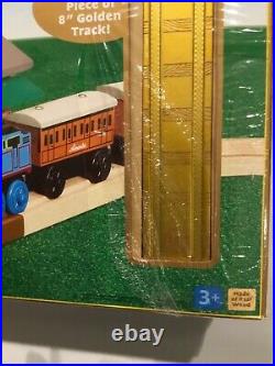 New Thomas Wooden Railway 60th Anniversary Set (lc99520) 8 Golden Track 3+