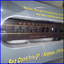 O Gauge 3-Rail Williams M1026 PENNSYLVANIA Madison Style Passenger 4-Car Set NEW