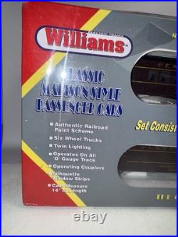 O Gauge 3-Rail Williams M1026 PENNSYLVANIA Madison Style Passenger 4-Car Set NEW