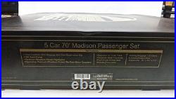 O MTH 20-4029 Millennium Series Gold Plated 5 Car Madison Passenger Set