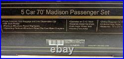 O MTH 20-4029 Millennium Series Gold Plated 5 Car Madison Passenger Set