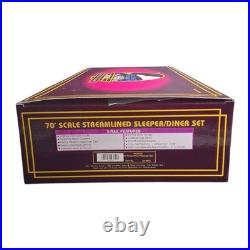 O MTH 20-6615 Seaboard 70' Sleeper Diner 2-Car Passenger Set