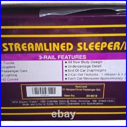 O MTH 20-6615 Seaboard 70' Sleeper Diner 2-Car Passenger Set