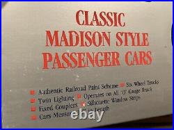 O gauge Williams Madison Luxury Lines 5 Car passenger set NIB