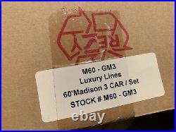 O gauge Williams Madison Luxury Lines 5 Car passenger set NIB
