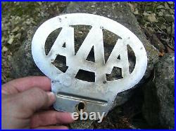 Original 1930's Vintage AAA US STATES AMERICA License Plate topper Ford gm chevy