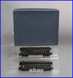 Pacific Fast Mail HOn3 BRASS D&RGW 2-Car Passenger Set -Custom Painted EX/Box