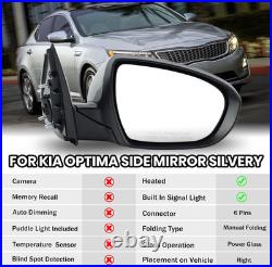 Passenger Side Mirror Compatible with 2014 2015 Kia Optima Mirrors with Heated, T