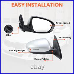 Passenger Side Mirror Compatible with 2014 2015 Kia Optima Mirrors with Heated, T