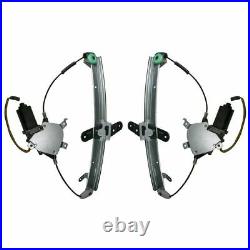 Power Window Regulators with Motor Front Pair Set for 98-11 Lincoln Town Car