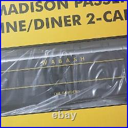 Rail King MTH WABASH Madison Passenger Combine/ Diner 2-Car Set 30-6263 NEW O. B