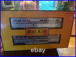 Rail king mth o gauge Amtrak, superliner sleeper /diner two car set new inbox