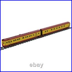 Red and Yellow Passenger Train Cars Building Set 1748PCS Railway Model