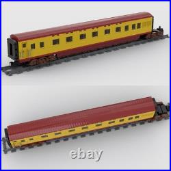 Red and Yellow Passenger Train Cars Building Set 1748PCS Railway Model