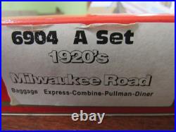 Rivarossi Ho #6904 A Set 1920s Milwaukee Road 4pc. Passenger Car Set Nib