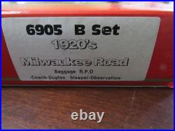 Rivarossi Ho #6905 B Set 1920's Milwaukee Road 4pc. Passenger Car Set Nib