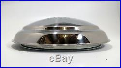 (Set/4) Stainless Hubcaps with Ford Logo Script For 1946 Ford Passenger Car