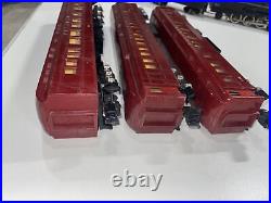 Set of 3 American Flyer Red Heavyweight Pullman Passenger Cars 652, 653, 654