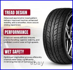 Set of 4 235/60R17 Weatherhawk Zeta 102H Summer Tires Wet Dry Traction