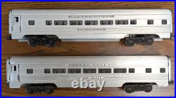 Set of (4) Lionel 2531-2534 Silver Series Aluminum Passenger Car Set Postwar Set of (4) Lionel 2531-2534 Silver Series Aluminum Passenger Car Set Postwar