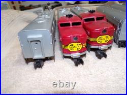 Vintage American Flyer Santa Fe The Chief Passenger Set 5683RH ABA & 5 Cars NICE