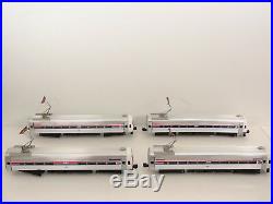 Vintage Elliot Welz O Scale Amtrak Amfleet Metroliner 4 Car Passenger Set