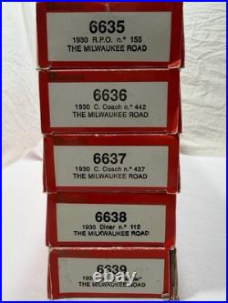 Vintage NOS Rivarossi 1930's Hiawatha Passenger Set HO Never Handled #6635-6639