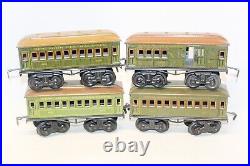 Vintage Pre-War US-Market Bing set of (4) 0-gauge NY Central Lines Passenger Car