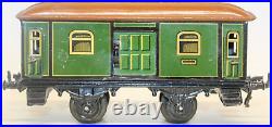 Vintage Pre-war Bing 0-gauge Set Of (3) Passenger Tin Lithographed Coaches