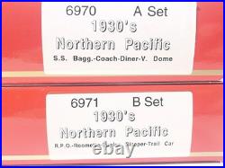 Vintage Rivarossi HO Passenger Car Full Set NIB 1930s Northern Pacific 6970 6971