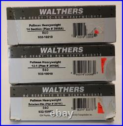 Walthers, HO, B&Ohio, Three (3) Passenger Car Set, Pro Weathered, C-7 Exc/OB
