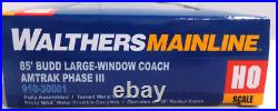 Walthers HO Mainline 85' Amtrak Phase III 4 CAR Passenger Set Coach Diner Lounge