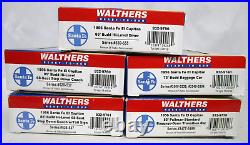 Walthers HO Santa Fe El Capitan Plated Aluminum Hi-Level Passenger Car Set NOS