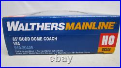 Walthers HO Scale VIA Canada Budd 85' Passenger Car Set Dome Observation NOS