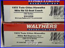 Walthers Milwaukee Road Twin Cities Hiawatha 10 Car Set + Proto E7 AA withDCC New