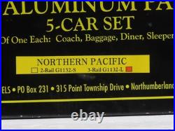 Weaver G1132-L Northern Pacific 2-Tone 5 Car Passenger Set LN