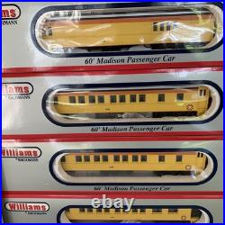 Williams 43453 C&O Chessie Sys O Gauge 3 Rail 60' Madison Passenger 4-Car Set