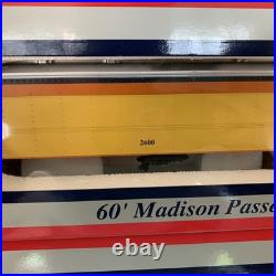 Williams 43453 C&O Chessie Sys O Gauge 3 Rail 60' Madison Passenger 4-Car Set
