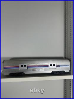 Williams Amtrak Passenger Car Set 5 Cars O Gauge Aluminum Silver Passenger Cars