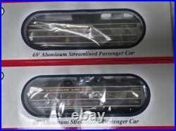 Williams Bachmann 43051 B&H 60' Aluminum Streamlined 4 Car Passenger Set O NEW
