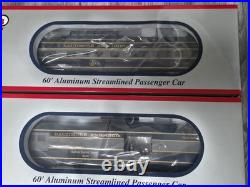 Williams Bachmann 43051 B&H 60' Aluminum Streamlined 4 Car Passenger Set O NEW