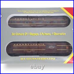 Williams Electric Trains O Gauge 4 Car Passenger Set 72' PRR Madison Style #724